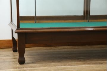 イギリスアンティーク　シンプルなデザインが取り入れやすいカウンターガラスケース(Gケース、ショーケース、ディスプレイケース、コレクションケース、飾り棚、収納棚、戸棚、陳列棚、店舗什器、英国)(R-081373)