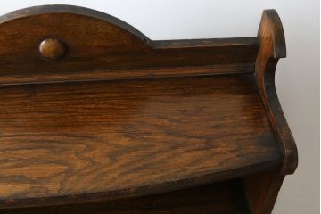 イギリスアンティーク　オーク材　シンプルなブックシェルフ(収納棚、陳列棚、書棚、飾り棚、本棚、英国)(R-081376)