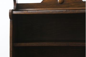 イギリスアンティーク　オーク材　シンプルなブックシェルフ(収納棚、陳列棚、書棚、飾り棚、本棚、英国)(R-081376)
