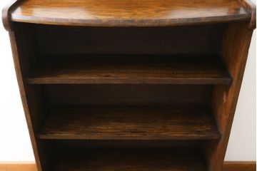 イギリスアンティーク　オーク材　シンプルなブックシェルフ(収納棚、陳列棚、書棚、飾り棚、本棚、英国)(R-081376)