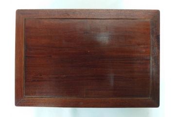 時代物　唐木　斑竹細工　茶道具　巧みを凝らした花台(飾り台、ミニテーブル、ディスプレイ台、華台、平卓)(R-081383)