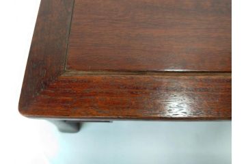 時代物　唐木　斑竹細工　茶道具　巧みを凝らした花台(飾り台、ミニテーブル、ディスプレイ台、華台、平卓)(R-081383)