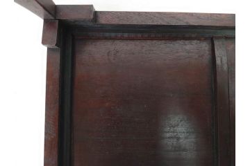 時代物　唐木　斑竹細工　茶道具　巧みを凝らした花台(飾り台、ミニテーブル、ディスプレイ台、華台、平卓)(R-081383)