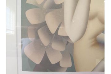 真作　東郷青児　「花」　222/275　リトグラフ(人物、女性、版画、額付き、絵画、落款印、サイン付き、外箱付き)(R-081384)