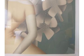 真作　東郷青児　「花」　222/275　リトグラフ(人物、女性、版画、額付き、絵画、落款印、サイン付き、外箱付き)(R-081384)