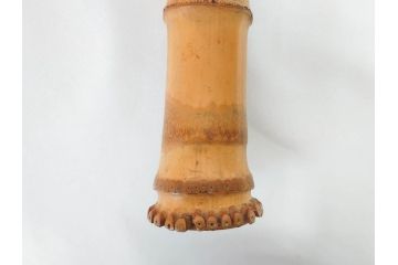 時代物　在銘 松月　都山流　竹　銀歌口　金象嵌　継銀　約55cm　1尺8寸　尺八(木管楽器、和楽器、民謡、袋付き、一尺八寸)(R-081385)