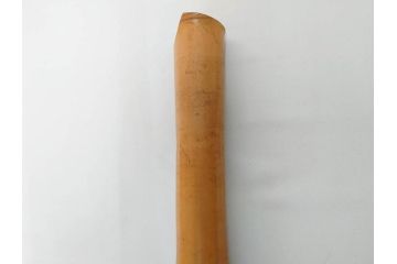 時代物　在銘 松月　都山流　竹　銀歌口　金象嵌　継銀　約55cm　1尺8寸　尺八(木管楽器、和楽器、民謡、袋付き、一尺八寸)(R-081385)