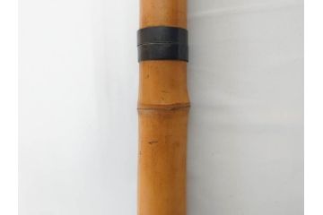 時代物　在銘 松月　都山流　竹　銀歌口　金象嵌　継銀　約55cm　1尺8寸　尺八(木管楽器、和楽器、民謡、袋付き、一尺八寸)(R-081385)