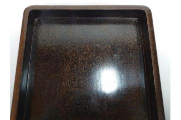時代物　明治期　梨地　高蒔絵　桐鳳凰図　雅趣に富んだ硯箱(菊、花、風景、木製、漆器、漆芸、書道具、水差、水滴)(R-081386)