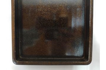 時代物　明治期　梨地　高蒔絵　桐鳳凰図　雅趣に富んだ硯箱(菊、花、風景、木製、漆器、漆芸、書道具、水差、水滴)(R-081386)