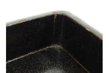時代物　明治期　梨地　高蒔絵　桐鳳凰図　雅趣に富んだ硯箱(菊、花、風景、木製、漆器、漆芸、書道具、水差、水滴)(R-081386)