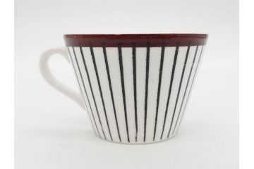 ビンテージ　スウェーデン　GUSTAVSBERG(グスタフスベリ)　SPISA RIBB　スピサ リブ　シックな雰囲気のコーヒーカップ&ソーサー2客セット(ヴィンテージ、Stig Lindberg、スティグ・リンドベリ、S&C、碗皿、洋食器、北欧)(R-081390)