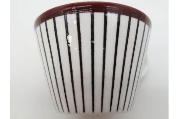 ビンテージ　スウェーデン　GUSTAVSBERG(グスタフスベリ)　SPISA RIBB　スピサ リブ　シックな雰囲気のコーヒーカップ&ソーサー2客セット(ヴィンテージ、Stig Lindberg、スティグ・リンドベリ、S&C、碗皿、洋食器、北欧)(R-081390)