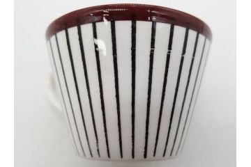 ビンテージ　スウェーデン　GUSTAVSBERG(グスタフスベリ)　SPISA RIBB　スピサ リブ　シックな雰囲気のコーヒーカップ&ソーサー2客セット(ヴィンテージ、Stig Lindberg、スティグ・リンドベリ、S&C、碗皿、洋食器、北欧)(R-081390)