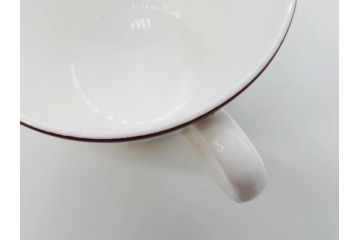 ビンテージ　スウェーデン　GUSTAVSBERG(グスタフスベリ)　SPISA RIBB　スピサ リブ　シックな雰囲気のコーヒーカップ&ソーサー2客セット(ヴィンテージ、Stig Lindberg、スティグ・リンドベリ、S&C、碗皿、洋食器、北欧)(R-081390)