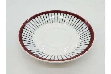 ビンテージ　スウェーデン　GUSTAVSBERG(グスタフスベリ)　SPISA RIBB　スピサ リブ　シックな雰囲気のコーヒーカップ&ソーサー2客セット(ヴィンテージ、Stig Lindberg、スティグ・リンドベリ、S&C、碗皿、洋食器、北欧)(R-081390)