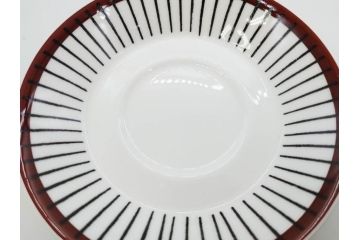 ビンテージ　スウェーデン　GUSTAVSBERG(グスタフスベリ)　SPISA RIBB　スピサ リブ　シックな雰囲気のコーヒーカップ&ソーサー2客セット(ヴィンテージ、Stig Lindberg、スティグ・リンドベリ、S&C、碗皿、洋食器、北欧)(R-081390)