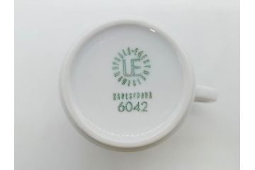 ビンテージ　スウェーデン　GUSTAVSBERG(グスタフスベリ)　BORO(ボロ)/Upsala　Ekeby(ウプサラエクビー)　KARLSKRONA　優しい風合いのコーヒーカップ&ソーサー2客セット(花、フラワー、ヴィンテージ、Stig Lindberg、スティグ・リンドベリ、カールスクルーナ、カールスクローナ、S&C、碗皿、洋食器、北欧)(R-081391)