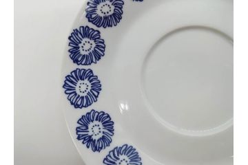 ビンテージ　スウェーデン　GUSTAVSBERG(グスタフスベリ)　BORO(ボロ)/Upsala　Ekeby(ウプサラエクビー)　KARLSKRONA　優しい風合いのコーヒーカップ&ソーサー2客セット(花、フラワー、ヴィンテージ、Stig Lindberg、スティグ・リンドベリ、カールスクルーナ、カールスクローナ、S&C、碗皿、洋食器、北欧)(R-081391)