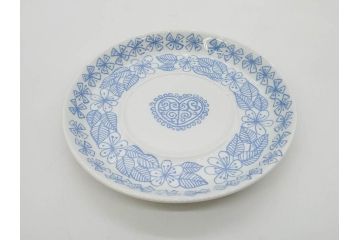 ビンテージ　スウェーデン　GUSTAVSBERG(グスタフスベリ)　BORO(ボロ)　食卓を和やかに演出するカップ&ソーサー2客セット(ヴィンテージ、Stig Lindberg、スティグ・リンドベリ、S&C、碗皿、洋食器、北欧)(R-081392)