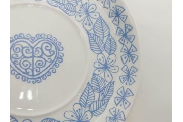 ビンテージ　スウェーデン　GUSTAVSBERG(グスタフスベリ)　BORO(ボロ)　食卓を和やかに演出するカップ&ソーサー2客セット(ヴィンテージ、Stig Lindberg、スティグ・リンドベリ、S&C、碗皿、洋食器、北欧)(R-081392)