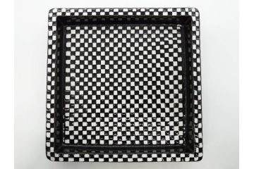 ビンテージ　スウェーデン　GUSTAVSBERG(グスタフスベリ)　DOMINO(ドミノ)　アッシュトレイ　PYNTA(ピンタ)　表情豊かなデザインが目を引くプレート2枚セット(花、フラワー、ヴィンテージ、Stig Lindberg、スティグ・リンドベリ、中皿、大皿、洋食器、北欧)(R-081393)