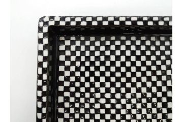 ビンテージ　スウェーデン　GUSTAVSBERG(グスタフスベリ)　DOMINO(ドミノ)　アッシュトレイ　PYNTA(ピンタ)　表情豊かなデザインが目を引くプレート2枚セット(花、フラワー、ヴィンテージ、Stig Lindberg、スティグ・リンドベリ、中皿、大皿、洋食器、北欧)(R-081393)