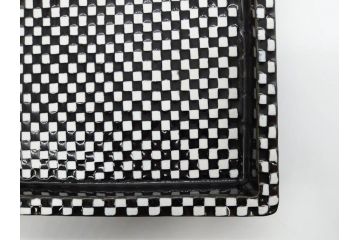 ビンテージ　スウェーデン　GUSTAVSBERG(グスタフスベリ)　DOMINO(ドミノ)　アッシュトレイ　PYNTA(ピンタ)　表情豊かなデザインが目を引くプレート2枚セット(花、フラワー、ヴィンテージ、Stig Lindberg、スティグ・リンドベリ、中皿、大皿、洋食器、北欧)(R-081393)