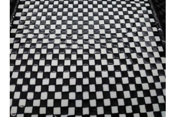ビンテージ　スウェーデン　GUSTAVSBERG(グスタフスベリ)　DOMINO(ドミノ)　アッシュトレイ　PYNTA(ピンタ)　表情豊かなデザインが目を引くプレート2枚セット(花、フラワー、ヴィンテージ、Stig Lindberg、スティグ・リンドベリ、中皿、大皿、洋食器、北欧)(R-081393)