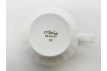ビンテージ　ドイツ　Arzberg(アルツベルグ)　可憐な佇まいのトリオ2客セット(ヴィンテージ、カップ&ソーサー、S&C、プレート、碗皿、中皿、洋食器)(R-081394)