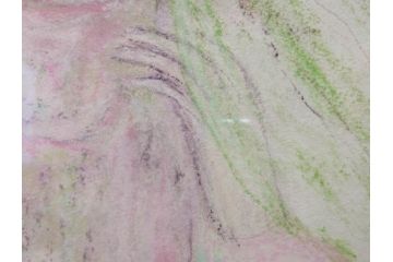 真作　CLAIRE ASTAIX　クレール・アステックス　「緑のベール」　サイン入り　パステル画(人物、女性、写真付き、絵画、額装、外箱付き)(R-081398)