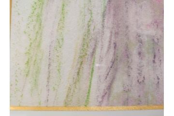 真作　CLAIRE ASTAIX　クレール・アステックス　「緑のベール」　サイン入り　パステル画(人物、女性、写真付き、絵画、額装、外箱付き)(R-081398)