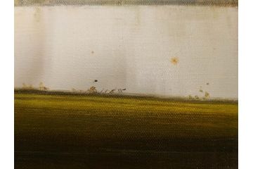 真作　林朝路　「ベルノン朝明け」　M15(15号)　絵画(油絵、油彩、風景、川辺、サイン入り、額装、外箱付き)(R-081400)