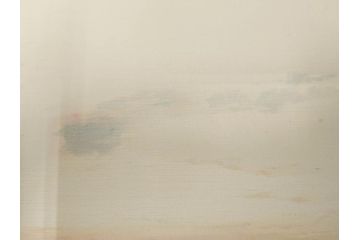 真作　林朝路　「ベルノン朝明け」　M15(15号)　絵画(油絵、油彩、風景、川辺、サイン入り、額装、外箱付き)(R-081400)