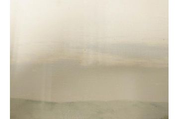 真作　林朝路　「ベルノン朝明け」　M15(15号)　絵画(油絵、油彩、風景、川辺、サイン入り、額装、外箱付き)(R-081400)