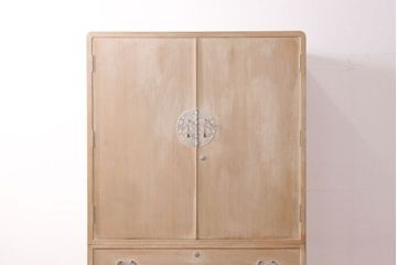 中古　伝統工芸品　気品漂う佇まいが魅力的な加茂総桐箪笥・上段(胴厚、総桐たんす、着物タンス、衣装箪笥、サイドボード、サイドキャビネット)(R-081403)