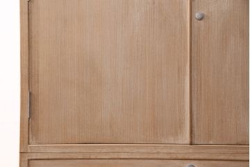 中古　伝統工芸品　気品漂う佇まいが魅力的な加茂総桐箪笥・上段(胴厚、総桐たんす、着物タンス、衣装箪笥、サイドボード、サイドキャビネット)(R-081403)