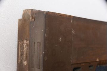 和製アンティーク　奇跡の逸品!　大判青色ガラスがインパクト抜群のガラス戸(建具、引き戸)(R-081409)