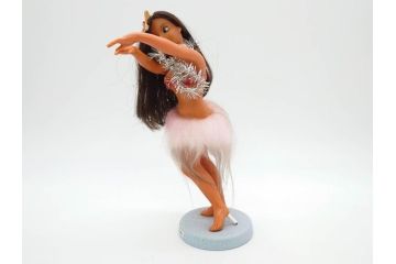 常磐ハワイアンセンター　フラガール　ハワイアンズ　高さ 約28cm　どこか懐かしさを感じる人形(ソフビ、フラダンス、踊り、女性、置物)(R-081417)