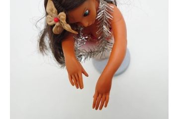 常磐ハワイアンセンター　フラガール　ハワイアンズ　高さ 約28cm　どこか懐かしさを感じる人形(ソフビ、フラダンス、踊り、女性、置物)(R-081417)