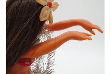 常磐ハワイアンセンター　フラガール　ハワイアンズ　高さ 約28cm　どこか懐かしさを感じる人形(ソフビ、フラダンス、踊り、女性、置物)(R-081417)
