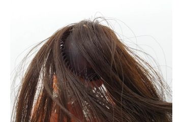 常磐ハワイアンセンター　フラガール　ハワイアンズ　高さ 約28cm　どこか懐かしさを感じる人形(ソフビ、フラダンス、踊り、女性、置物)(R-081417)