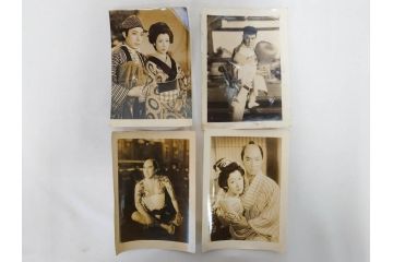 大映　松竹　東映　映画　ブロマイド　写真107枚セット(時代劇、女優、俳優、古写真、白黒写真、小津安二郎、宗方姉妹、赤穂義士、花の白虎隊、邦画)(R-081422)