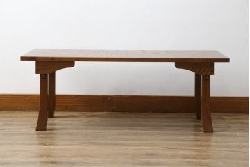 中古　美品　民芸家具　二月堂　上質な大人の空間づくりにぴったりな折りたたみ文机(ローテーブル、座卓、ちゃぶ台、作業台、センターテーブル、折り畳み)(定価約38000円)(R-081434)