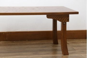 中古　美品　民芸家具　二月堂　上質な大人の空間づくりにぴったりな折りたたみ文机(ローテーブル、座卓、ちゃぶ台、作業台、センターテーブル、折り畳み)(定価約38000円)(R-081434)