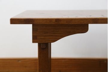 中古　美品　民芸家具　二月堂　上質な大人の空間づくりにぴったりな折りたたみ文机(ローテーブル、座卓、ちゃぶ台、作業台、センターテーブル、折り畳み)(定価約38000円)(R-081434)
