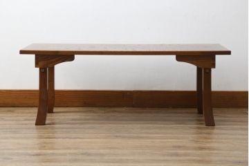 中古　美品　民芸家具　二月堂　上質な大人の空間づくりにぴったりな折りたたみ文机(ローテーブル、座卓、ちゃぶ台、作業台、センターテーブル、折り畳み)(定価約38000円)(R-081434)