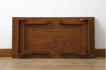 中古　美品　民芸家具　二月堂　上質な大人の空間づくりにぴったりな折りたたみ文机(ローテーブル、座卓、ちゃぶ台、作業台、センターテーブル、折り畳み)(定価約38000円)(R-081434)