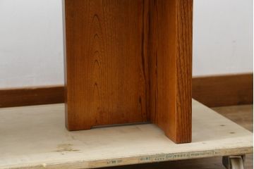 中古　極美品!!　岩手岩泉・純木家具　栓材　漆塗り　木の温もり溢れる一枚板のローテーブル(センターテーブル、リビングテーブル)(R-081435)