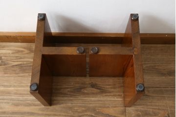 中古　極美品!!　岩手岩泉・純木家具　栓材　漆塗り　木の温もり溢れる一枚板のローテーブル(センターテーブル、リビングテーブル)(R-081435)